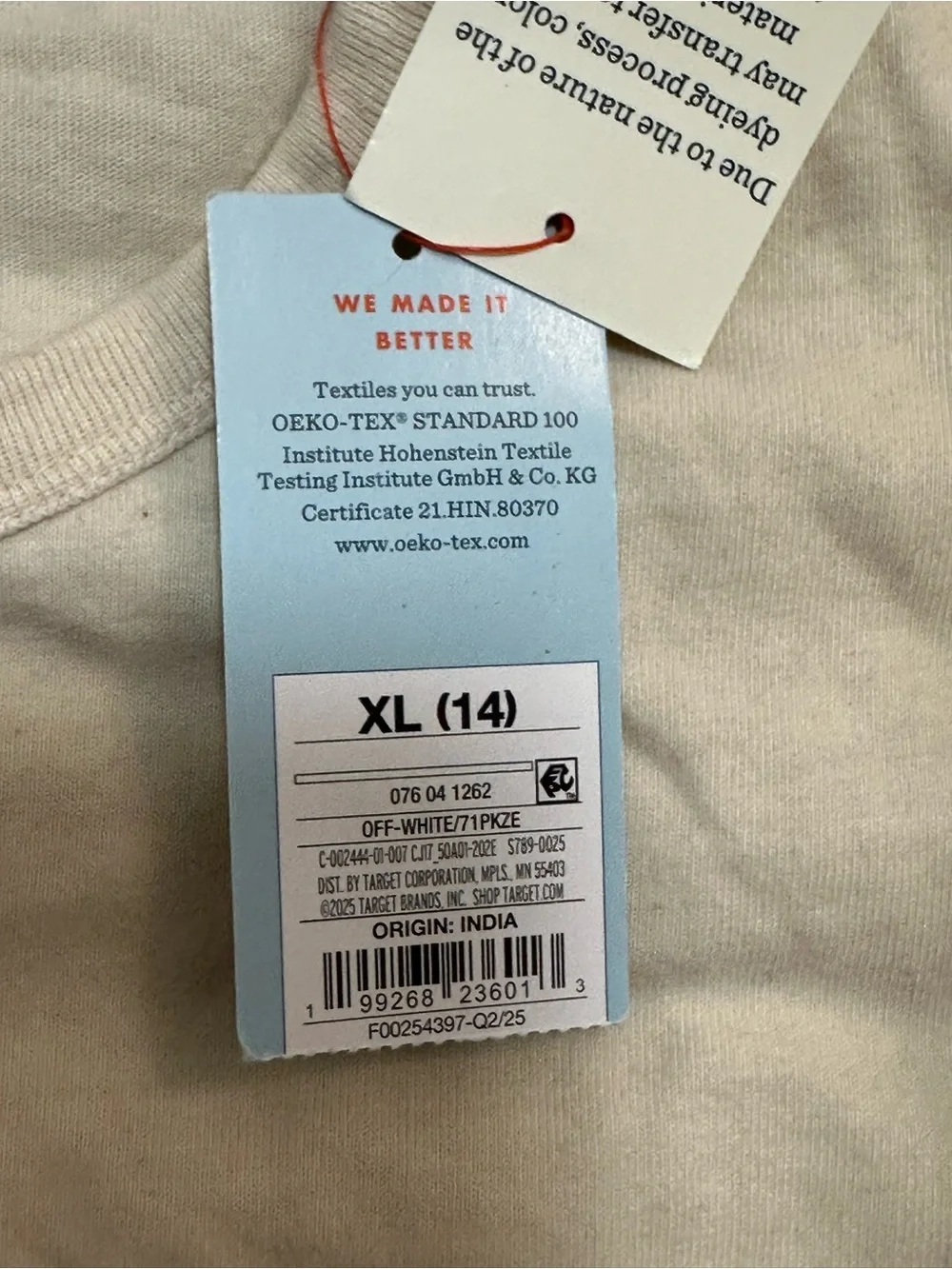 Cat & Jack Cream Long-Sleeve Henley Tee